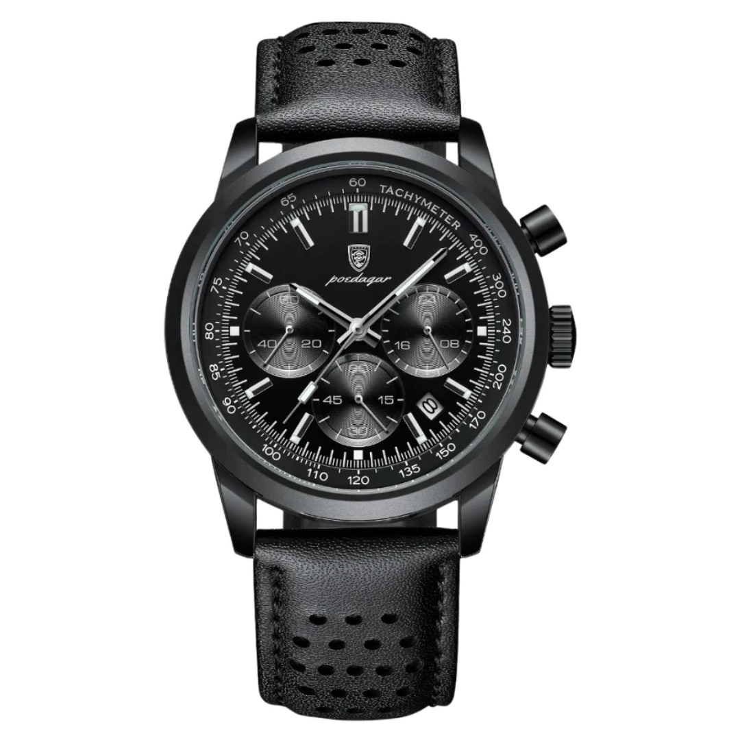 Relógio Aura Horizon de Couro + Caixa Premium de Brinde