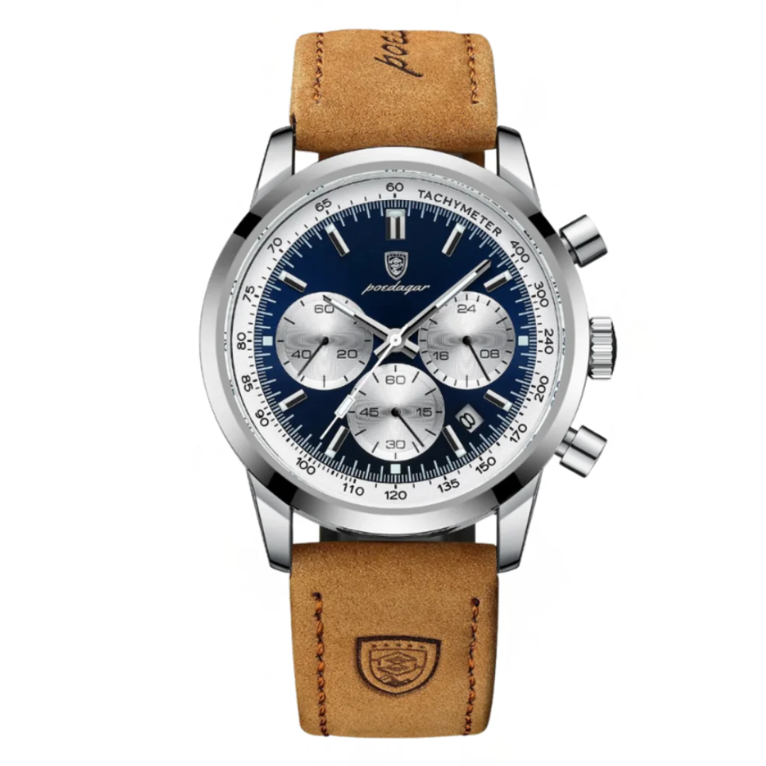 Relógio Aura Horizon de Couro + Caixa Premium de Brinde