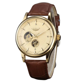 Relógio Aura Orion de Couro + Caixa Premium de Brinde