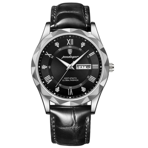 Relógio Aura Prestige de Couro + Caixa Premium de Brinde