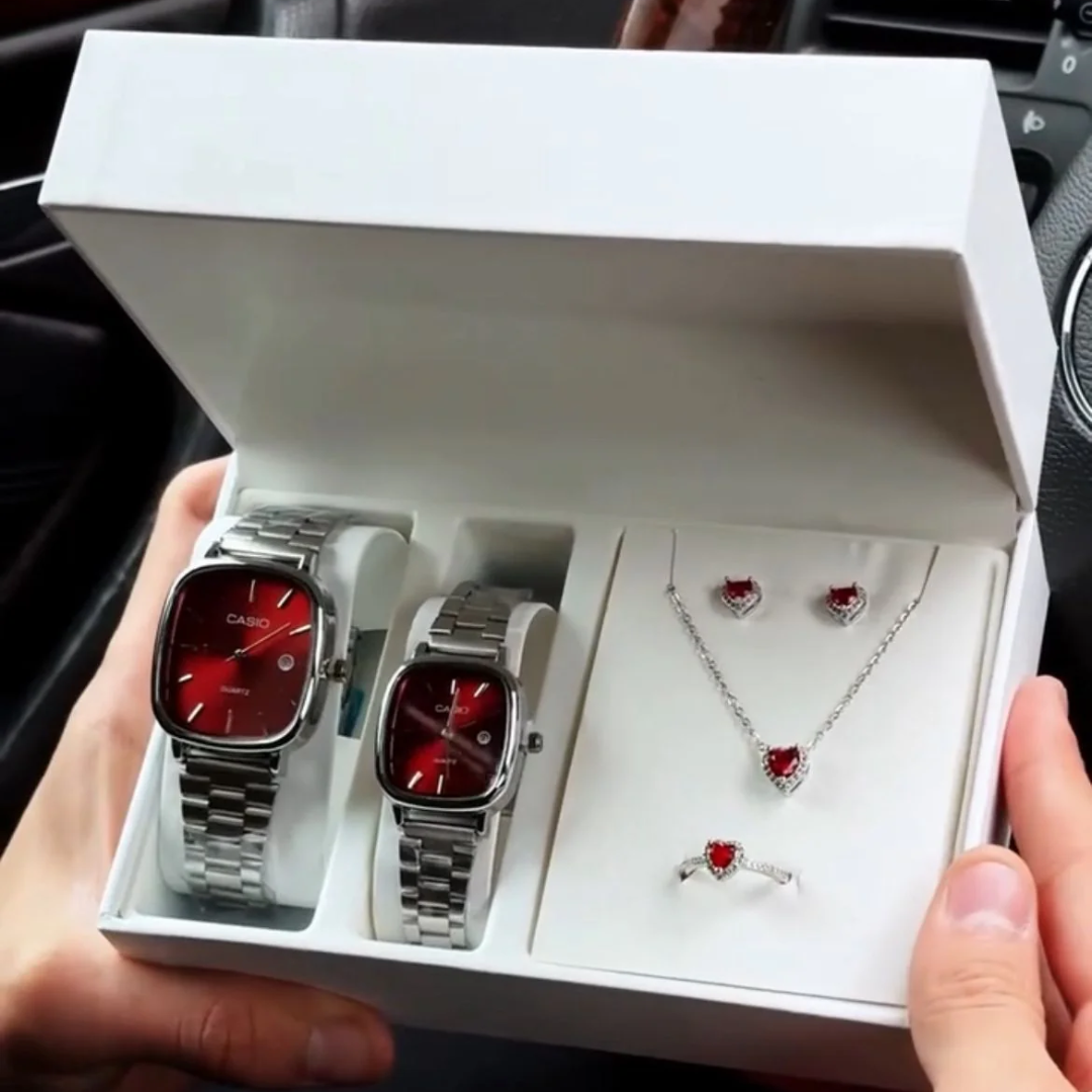 Kit Relógios Casio Duo Elegance + Brindes Exclusivos