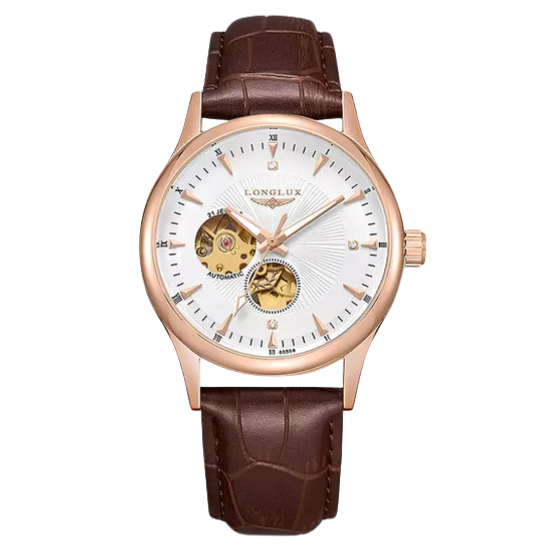 Relógio Aura Orion de Couro + Caixa Premium de Brinde