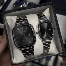 COMPRE 1 e LEVE 2 - Relógios Aura SkyLine Casal + Caixa Premium de Brinde