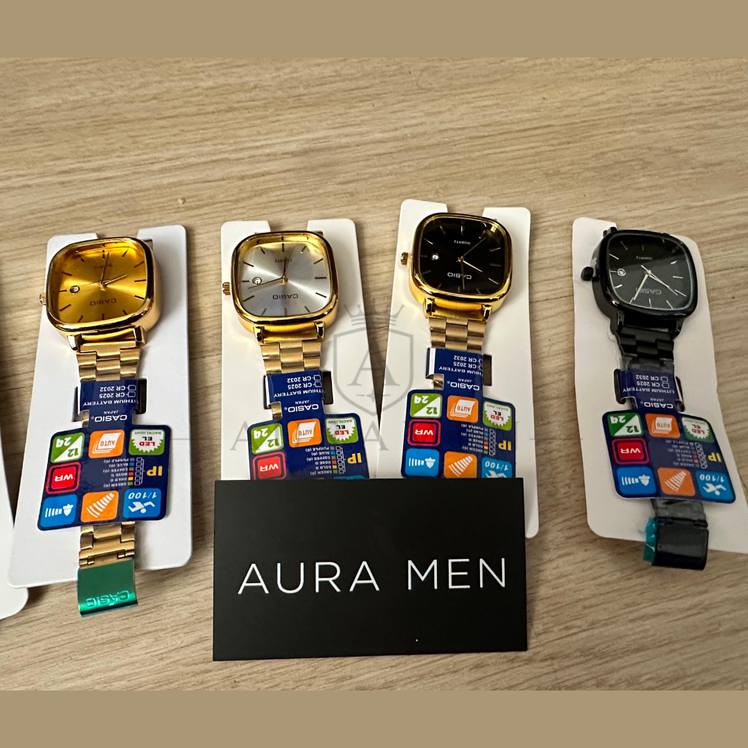 COMPRE 1 e LEVE 2 - Relógios Aura SkyLine Casal + Caixa Premium de Brinde