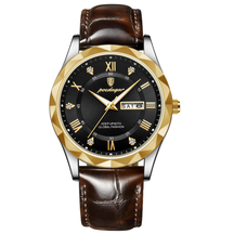 Relógio Aura Prestige de Couro + Caixa Premium de Brinde