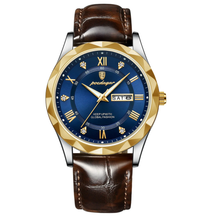 Relógio Aura Prestige de Couro + Caixa Premium de Brinde