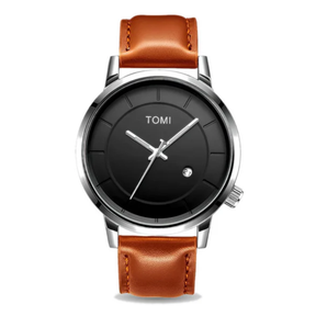 Relógio Aura Atlas de Couro + Caixa Premium de Brinde