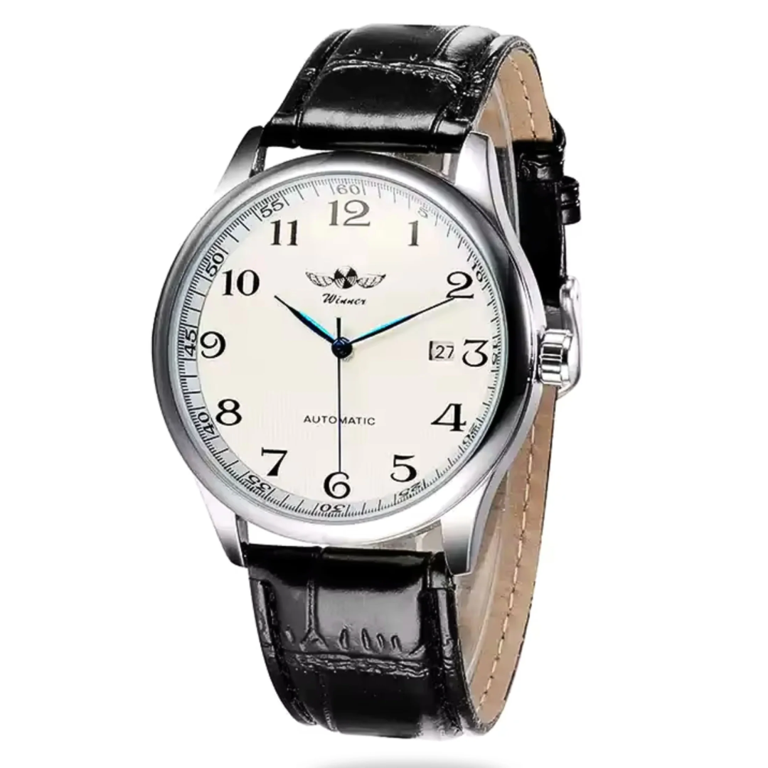 Relógio Aura Mônaco de Couro + Caixa Premium de Brinde