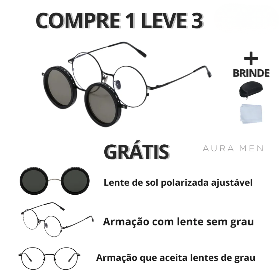 Óculos Ômega + Capinha Protetora Premium de Brinde