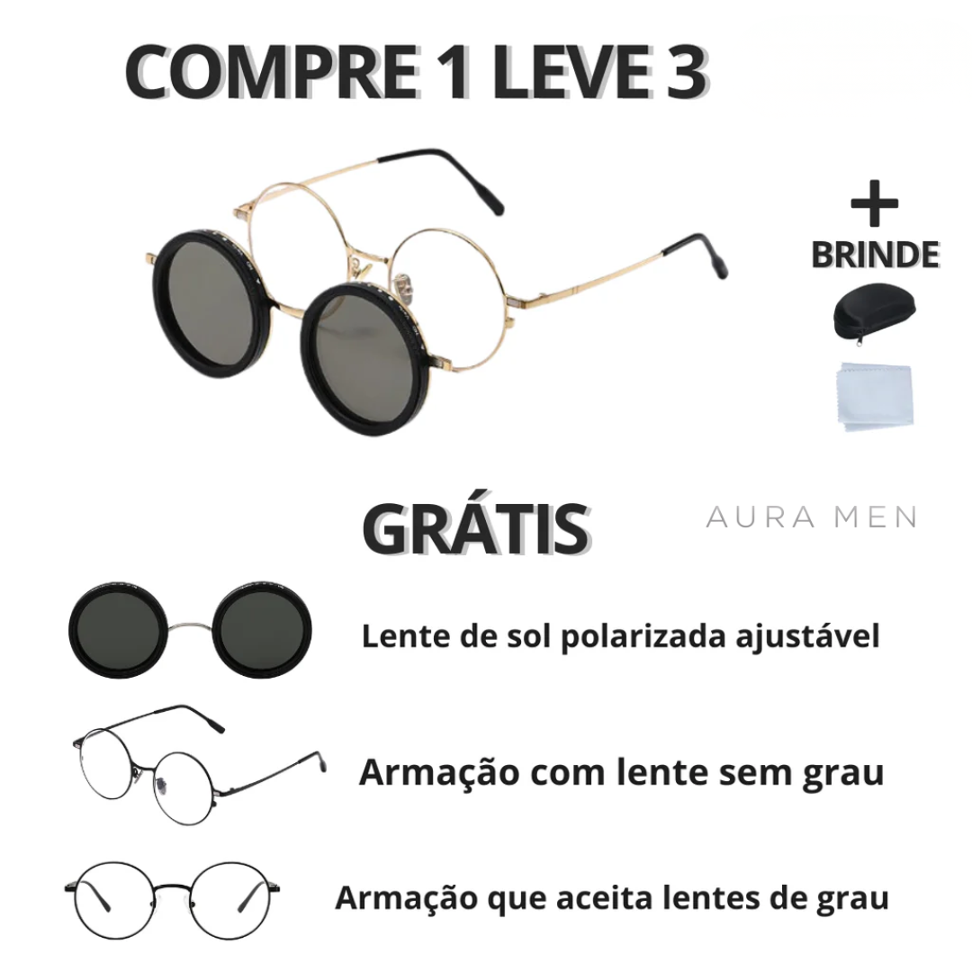 Óculos Ômega + Capinha Protetora Premium de Brinde