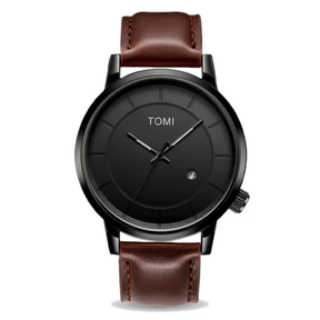 Relógio Aura Atlas de Couro + Caixa Premium de Brinde