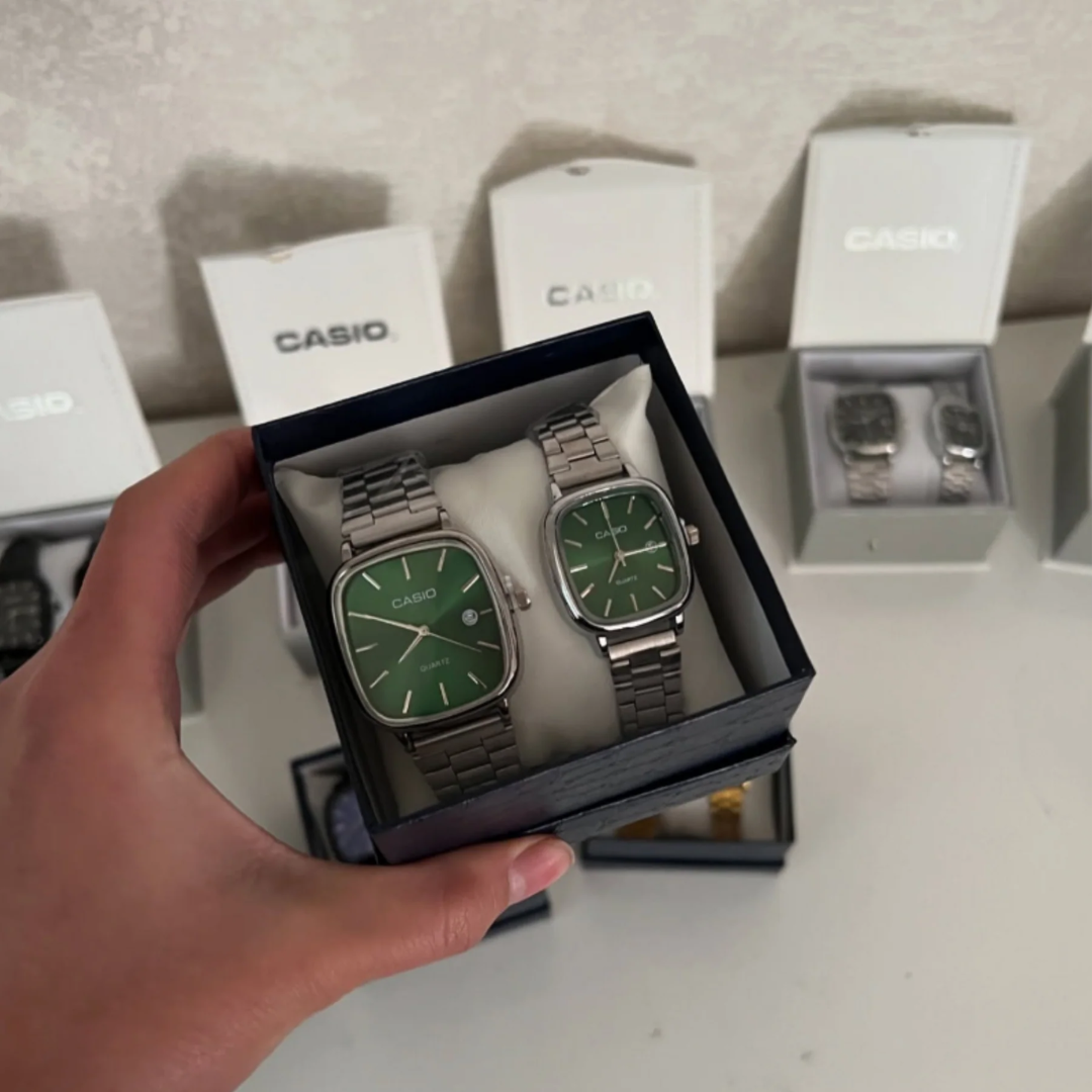 COMPRE 1 e LEVE 2 - Relógios Aura SkyLine Casal + Caixa Premium de Brinde