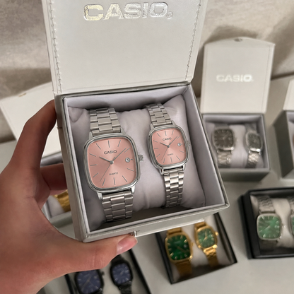COMPRE 1 e LEVE 2 - Relógios Aura SkyLine Casal + Caixa Premium de Brinde
