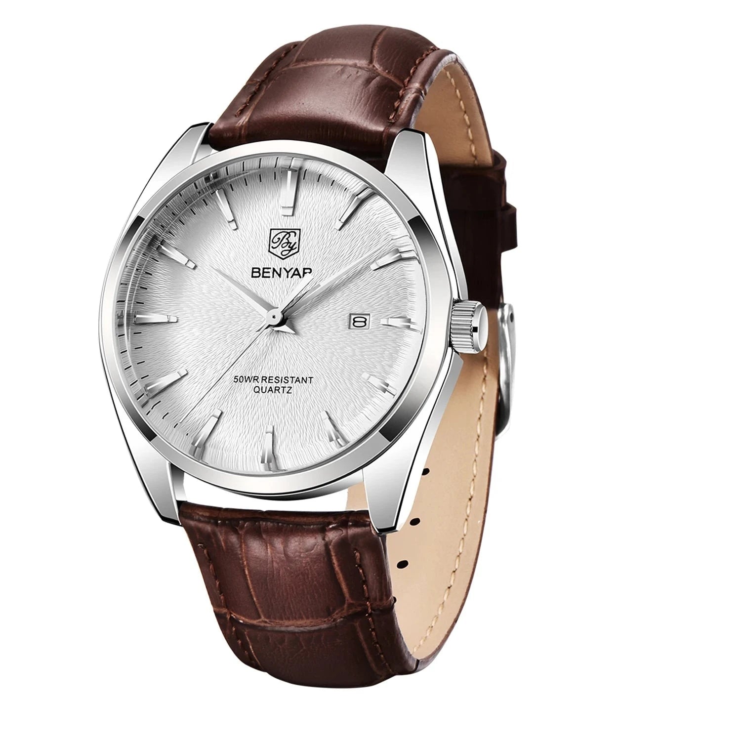 Relógio Aura Apolo de Couro + Caixa Premium de Brinde