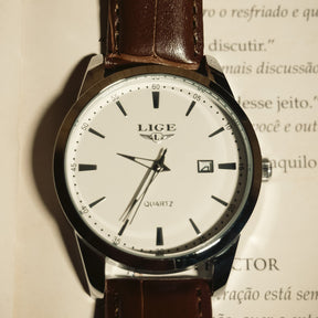 Relógio Aura Nero de Couro + Caixa Premium de Brinde