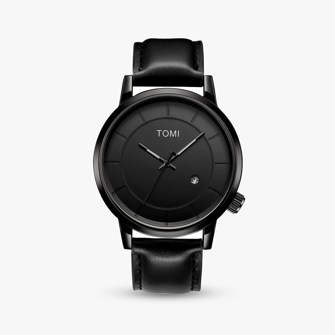 Relógio Aura Atlas de Couro + Caixa Premium de Brinde