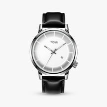 Relógio Aura Atlas de Couro + Caixa Premium de Brinde