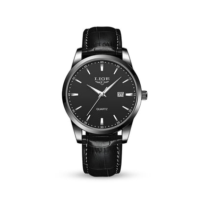 Relógio Aura Nero de Couro + Caixa Premium de Brinde