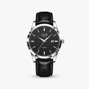 Relógio Aura Nero de Couro + Caixa Premium de Brinde