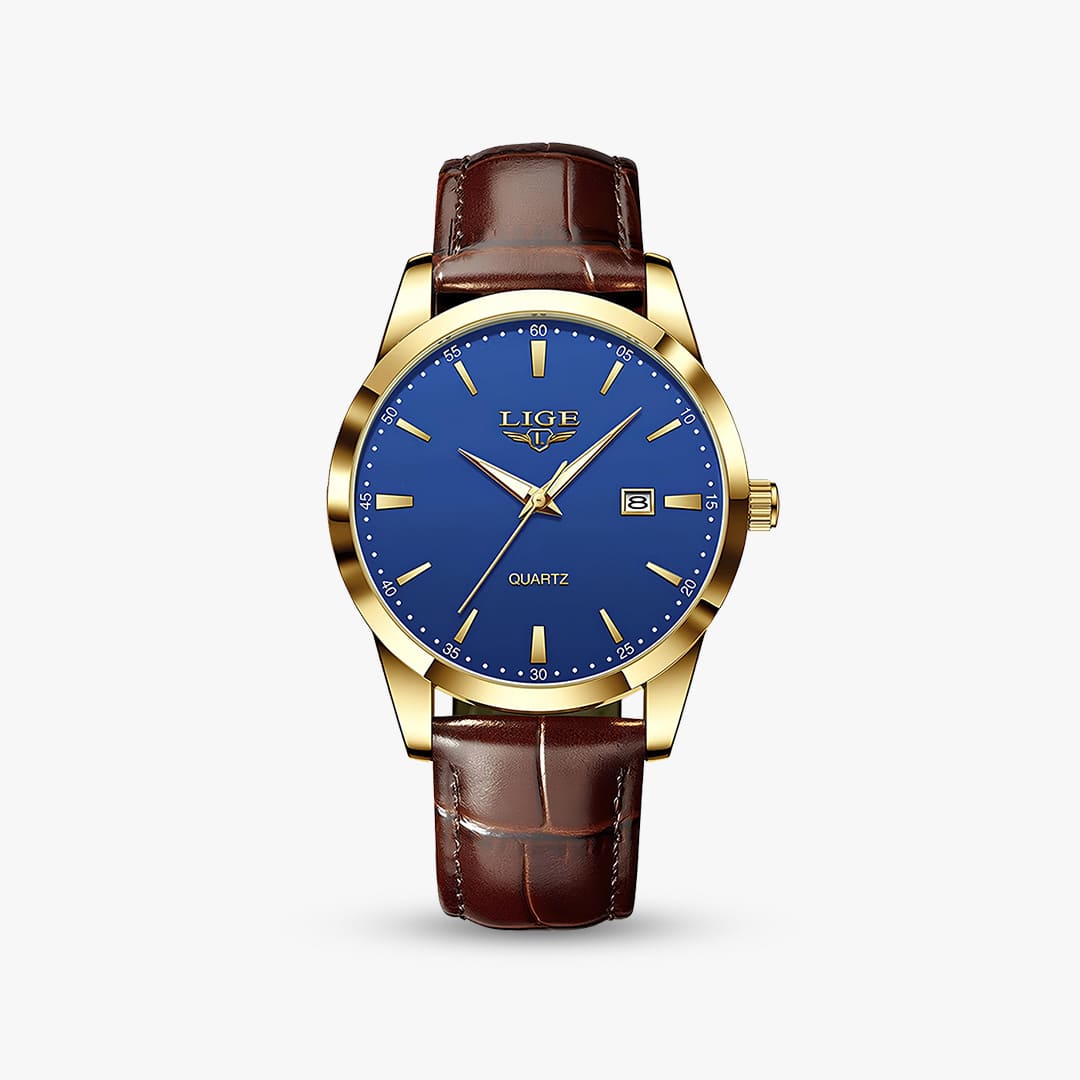 Relógio Aura Nero de Couro + Caixa Premium de Brinde