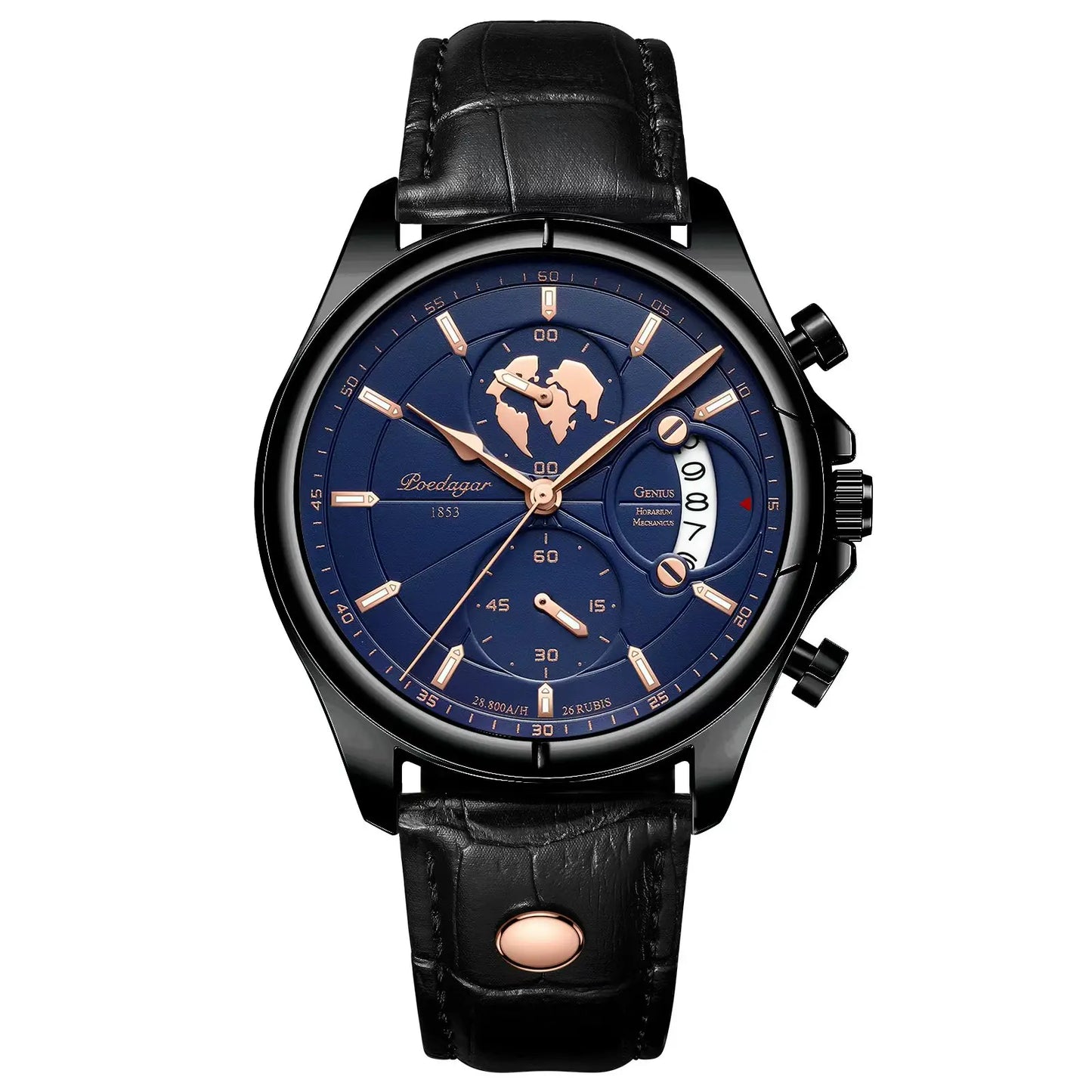 Relógio Aura Alpine de Couro + Caixa Premium de Brinde