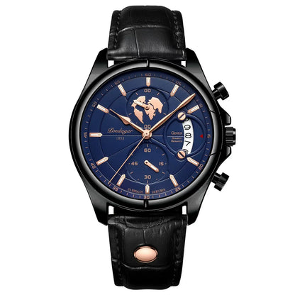Relógio Aura Alpine de Couro + Caixa Premium de Brinde