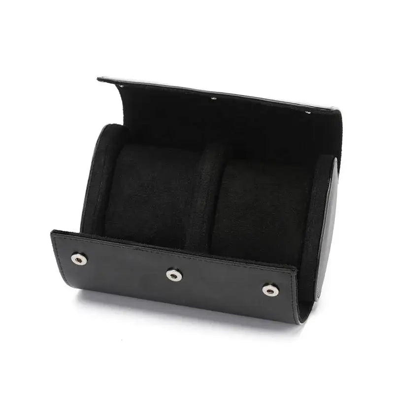 Case Portátil Para Relógios de Couro Legítimo - 2  Slots