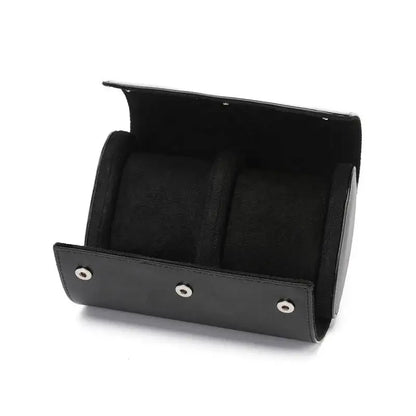 Case Portátil Para Relógios de Couro Legítimo - 2  Slots