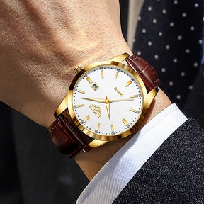 Relógio Aura Nero de Couro + Caixa Premium de Brinde