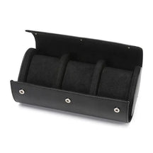 Case Portátil Para Relógios de Couro Legítimo - 3  Slots