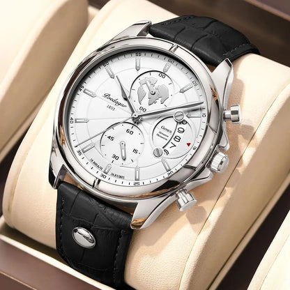 Relógio Aura Alpine de Couro + Caixa Premium de Brinde