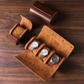 Case Portátil Para Relógios de Couro Legítimo - 1  Slot