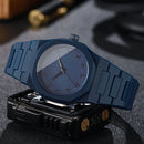 Relógio Blackout Minimalista Luxo Moderno + Caixinha Protetora de Brinde