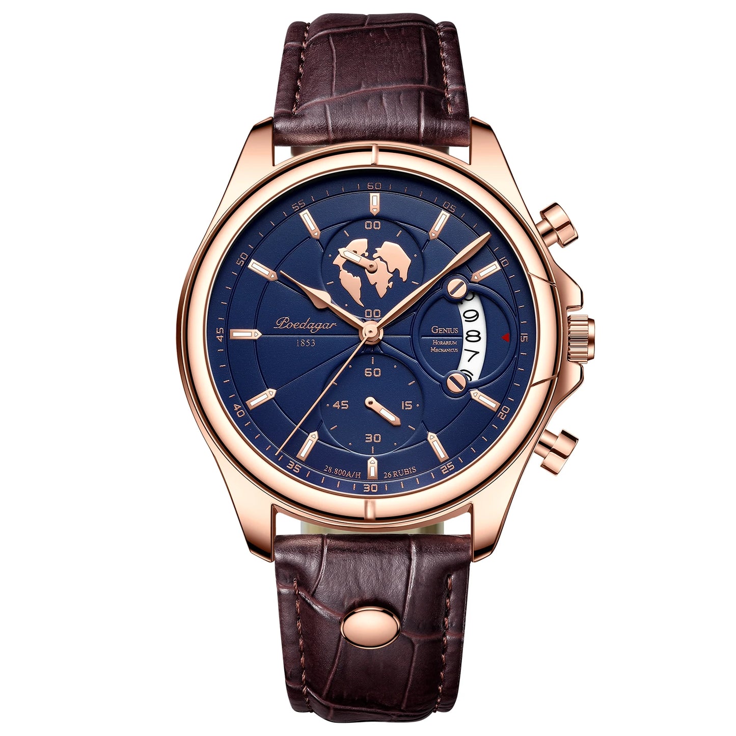 Relógio Aura Alpine de Couro + Caixa Premium de Brinde
