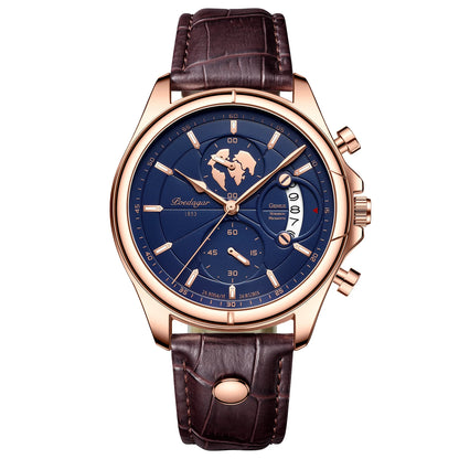 Relógio Aura Alpine de Couro + Caixa Premium de Brinde