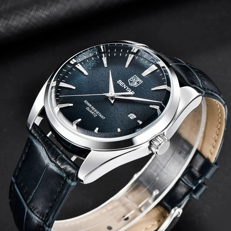 Relógio Aura Apolo de Couro + Caixa Premium de Brinde