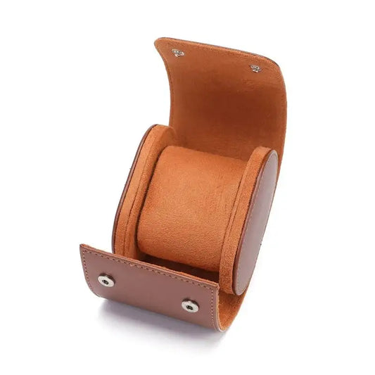 Case Portátil Para Relógios de Couro Legítimo - 1  Slot