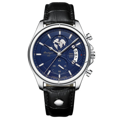 Relógio Aura Alpine de Couro + Caixa Premium de Brinde