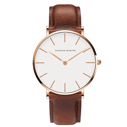 Relógio Aura Silk de Couro + Caixa Premium de Brinde